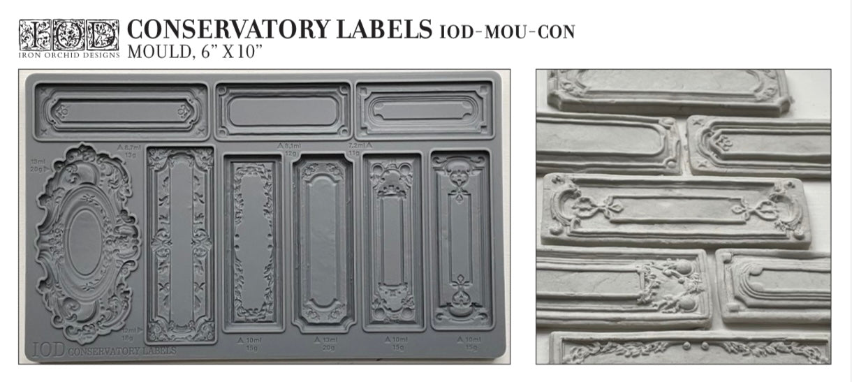 Conservatory Labels IOD Moulds image 0