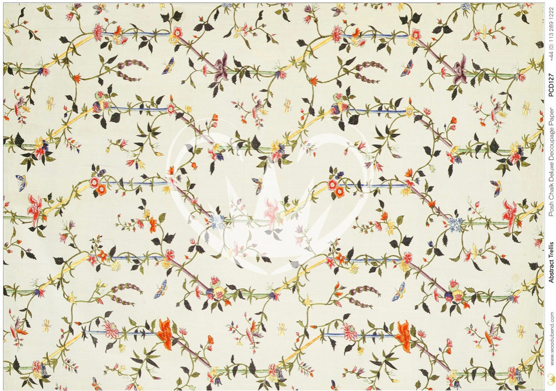 Abstract Trellis - Posh Chalk Decoupage Paper image 0