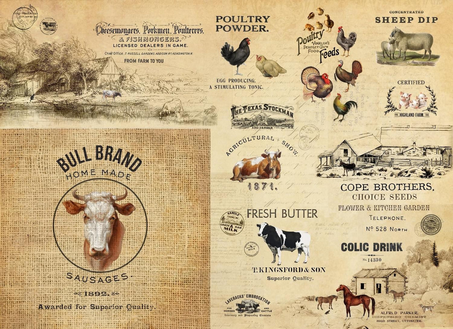 Barnyard Masterboard - Roycycled Decoupage image 0