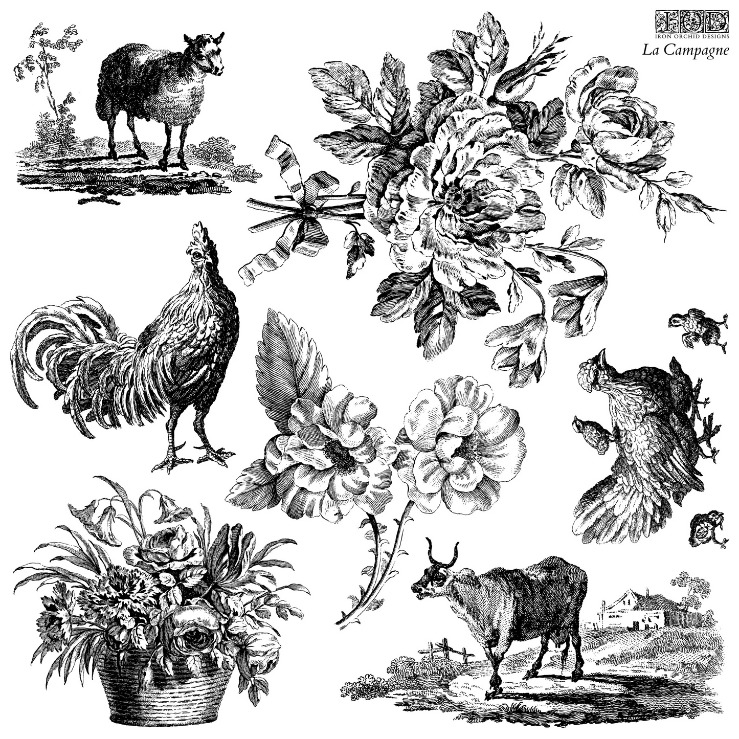La Campagne Stamps IOD Set of Two Sheets image 1