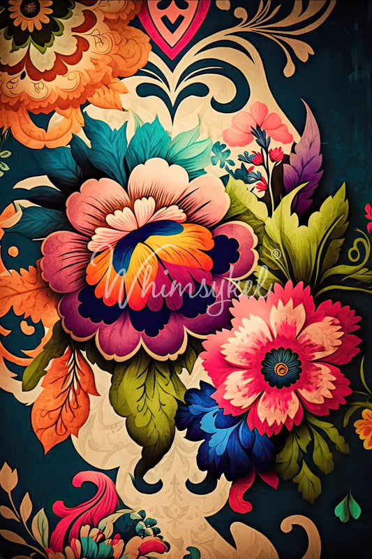 Boho Flowers - Whimsykel Paper image 0