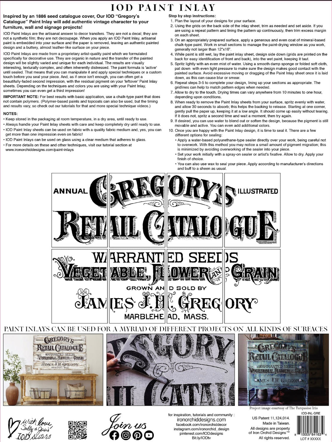 Gregory’s Catalogue IOD Paint Inlay image 2