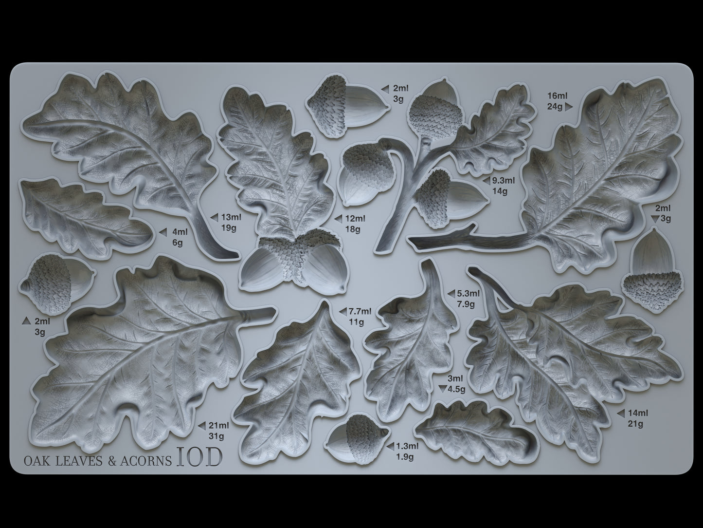 Oak Leaves and Acorns IOD Moulds image 0