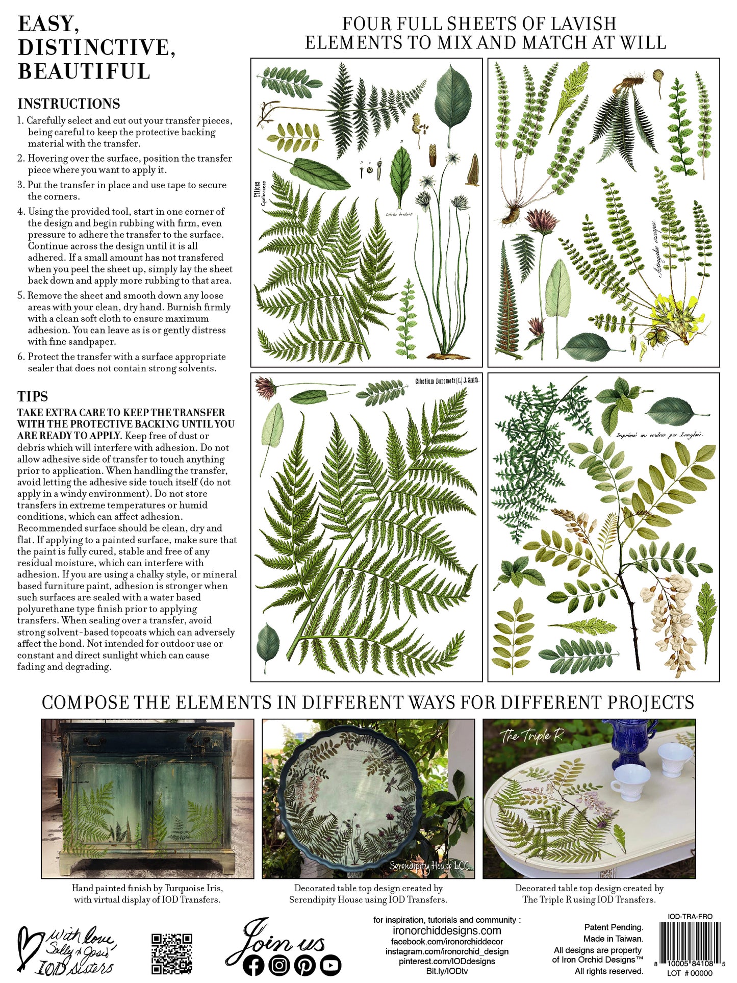 Fronds Botanical - IOD Decor Transfer