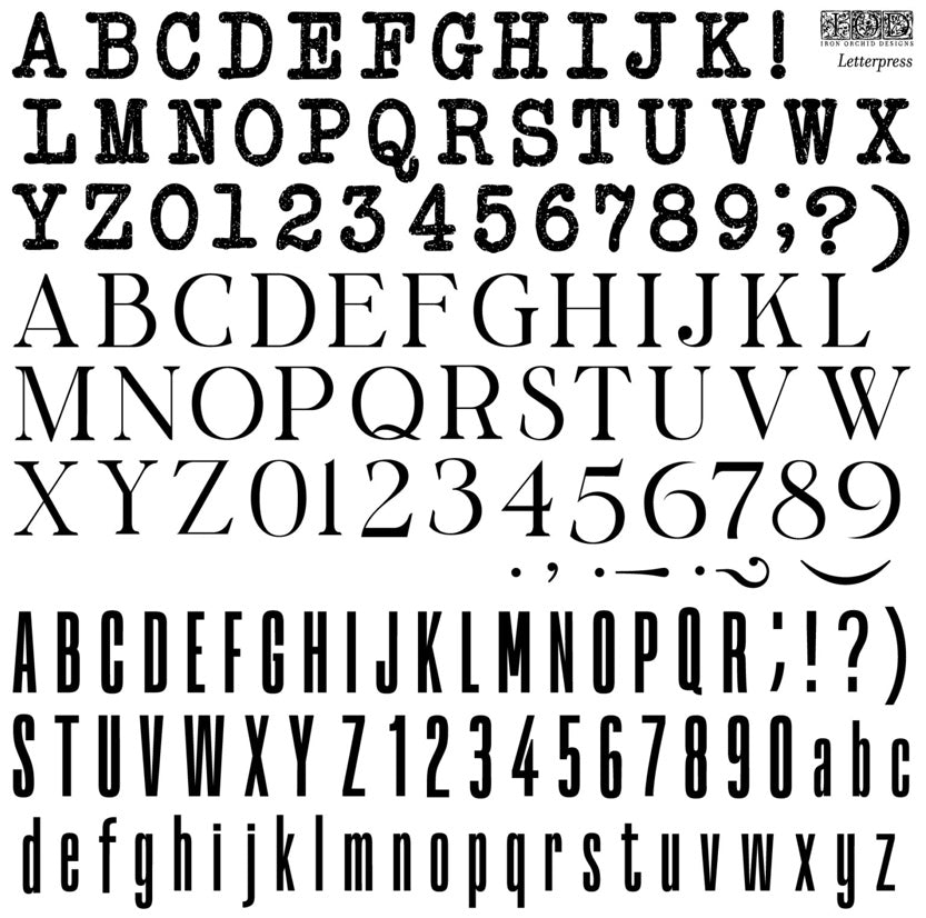 Letterpress IOD Stamps image 0
