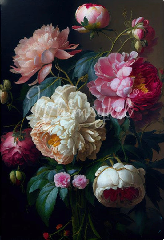 Baroque Peonies  - Whimsykel Paper image 0
