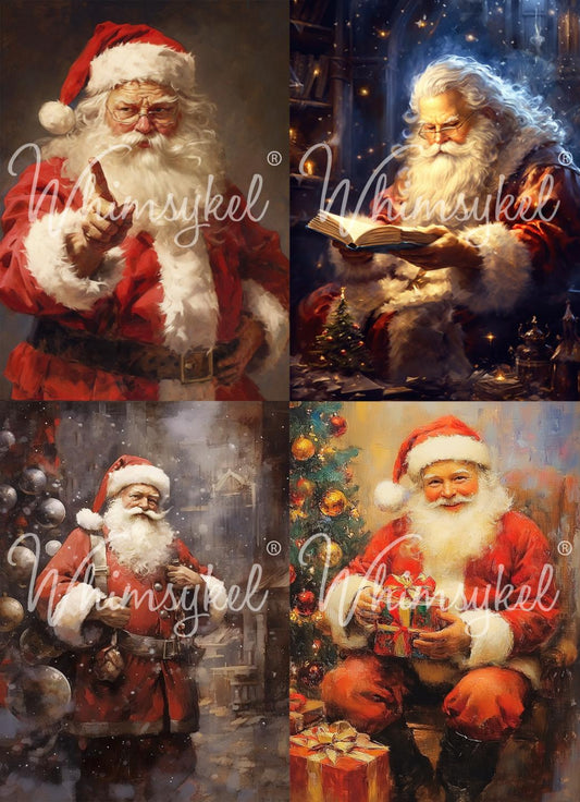 Vintage Santa's - Whimsykel Paper image 0