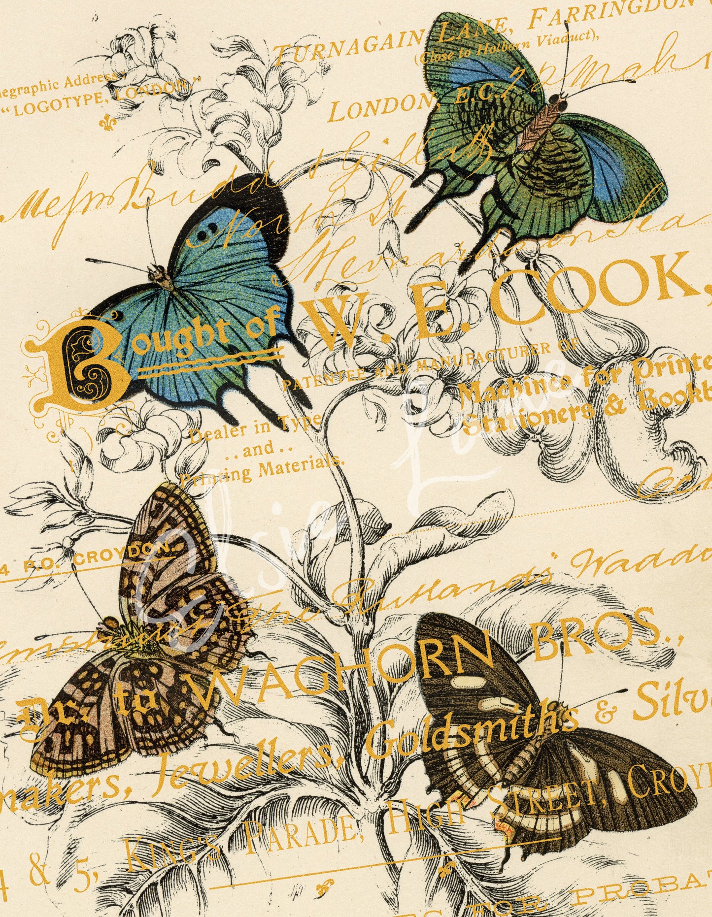 London Papillon - Elsie Lane Decoupage Paper (Summer 2026 Release)