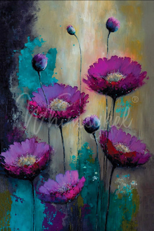 Purple Poppies - Whimsykel Paper image 0