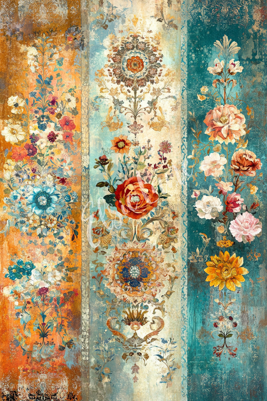 Boho Kantha Fusion - Elsie Lane Decoupage Paper image 0