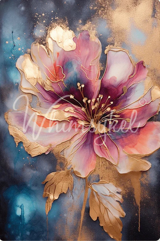 Floral Metallic Ink - Whimsykel Paper image 0