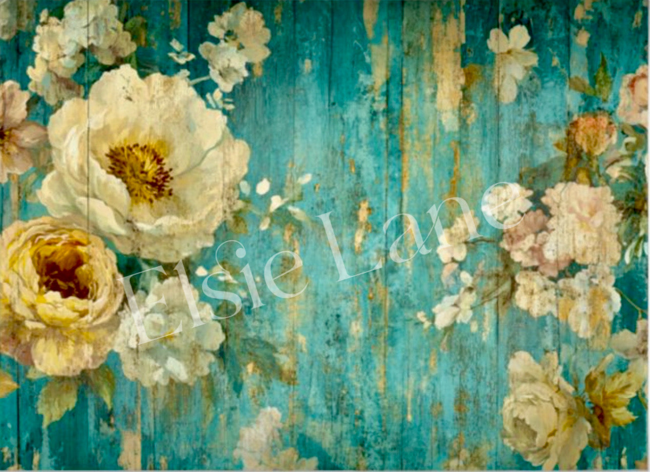 Be Teal My Heart - Elsie Lane Decoupage Paper