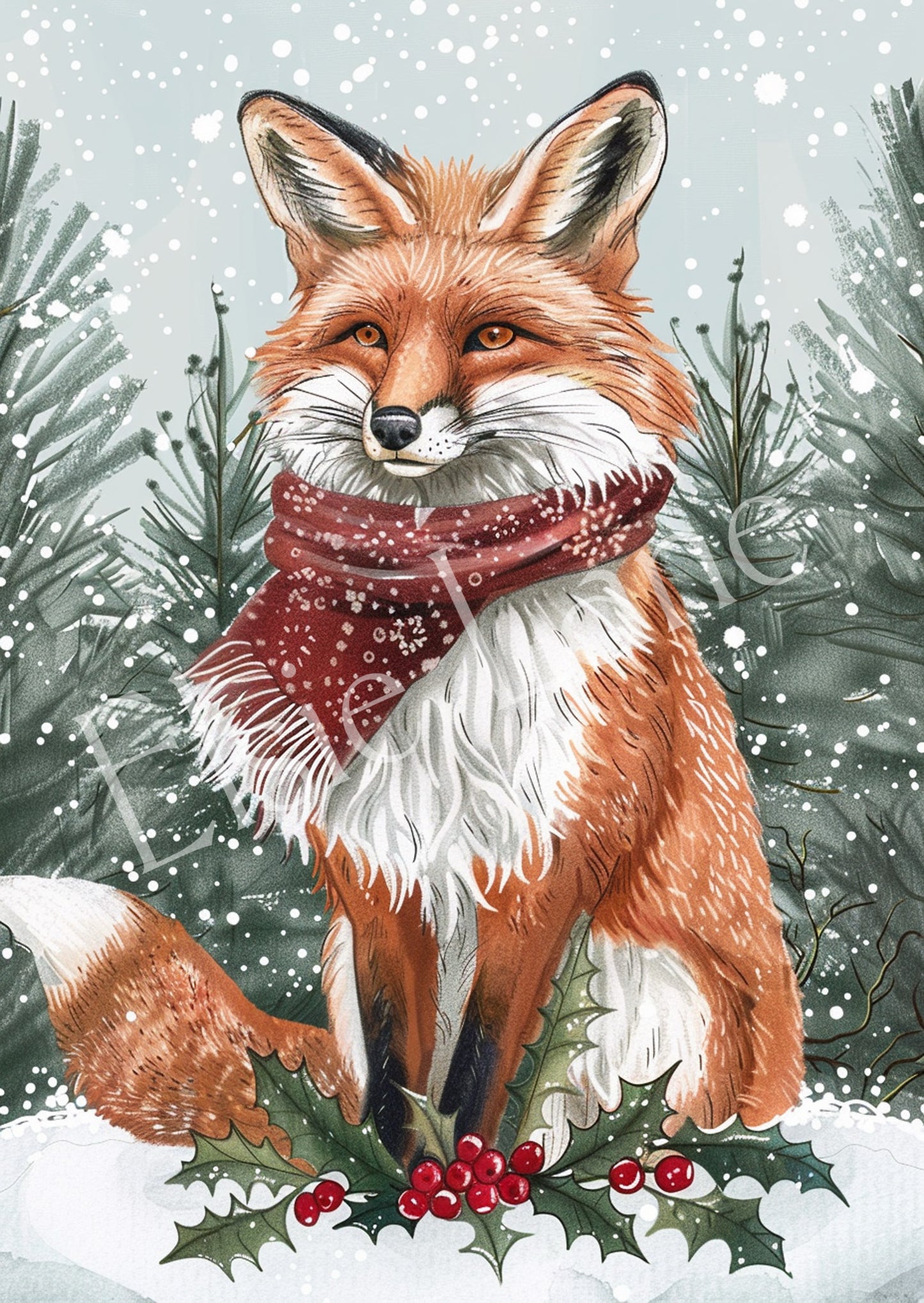 Winter Fox - Elsie Lane Decoupage Paper