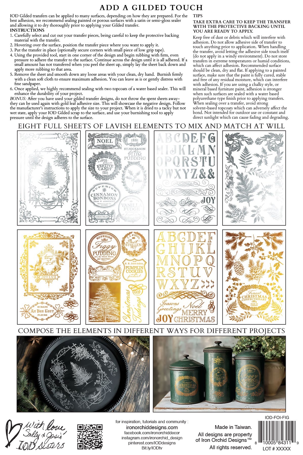 Figgy & Flourish IOD Guilded Transfer - (2025 Qtr 3 Holiday Limited Edition)