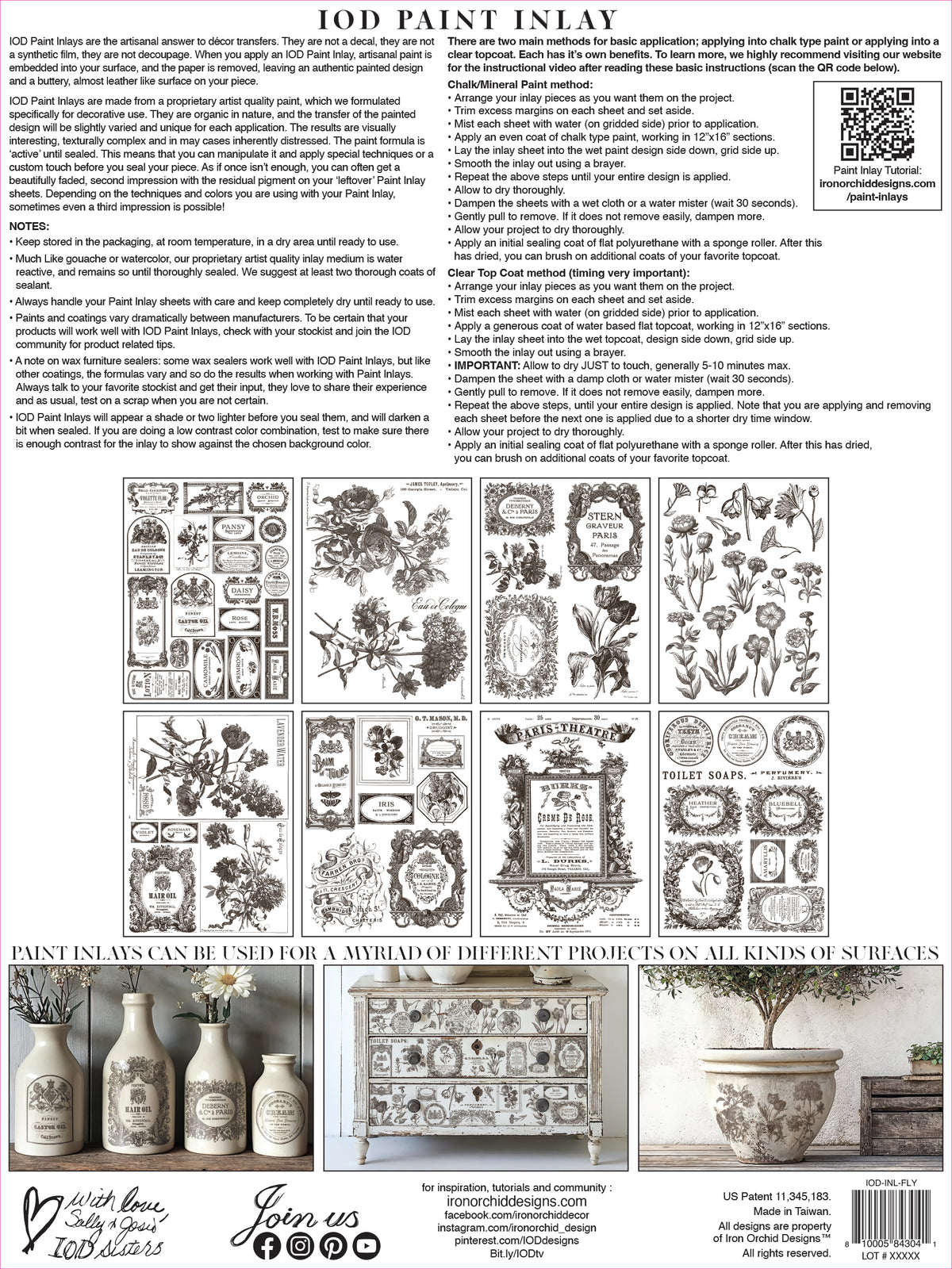 Floriography IOD Paint Inlay