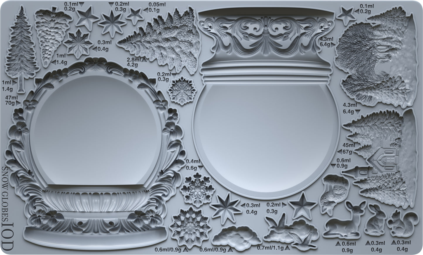 Snowglobes IOD Mould - (2025 Qtr 3 Holiday Limited Edition)