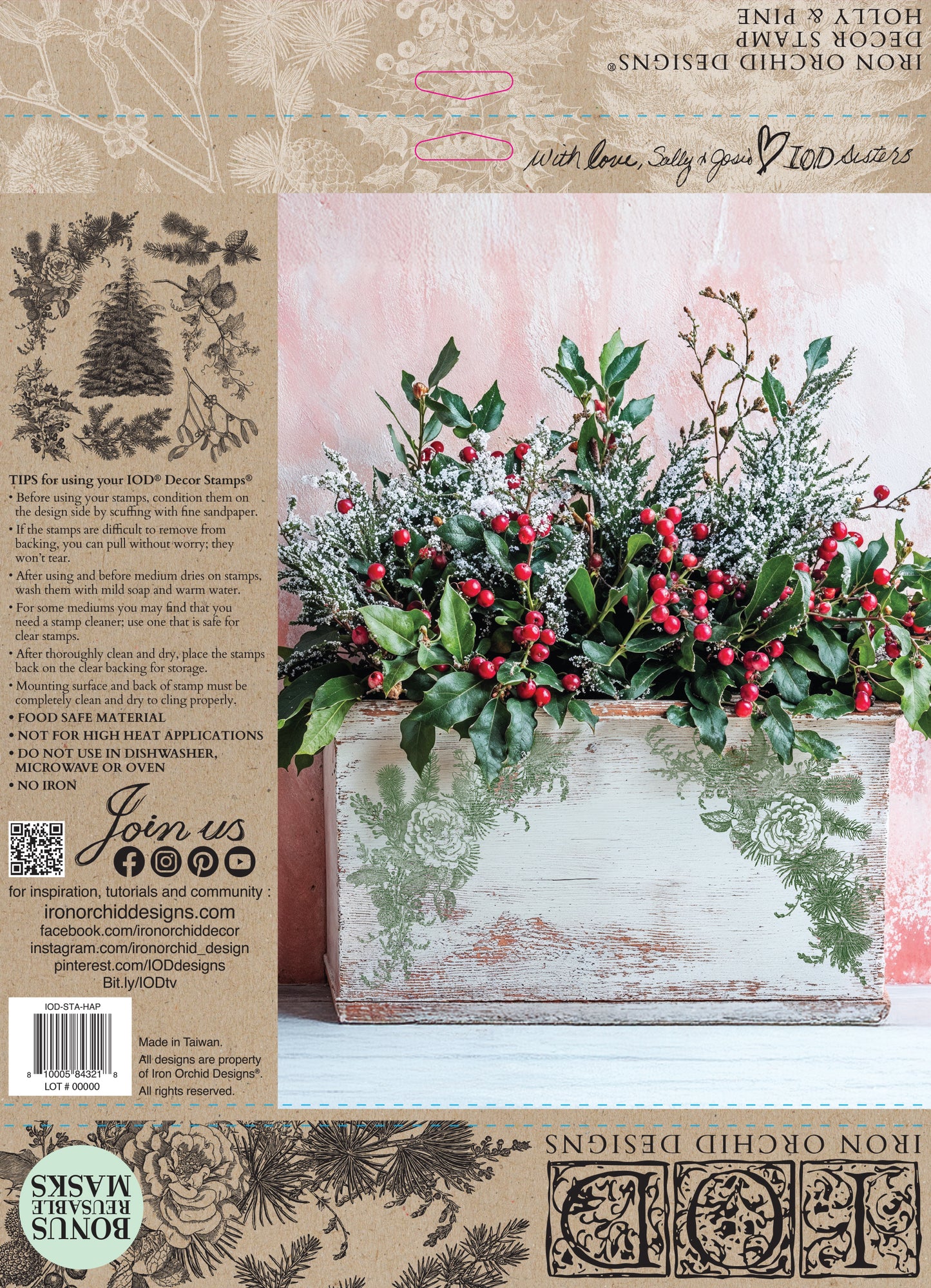 Holly and Pine IOD Stamp - (2025 Qtr 3 Holiday Limited Edition)
