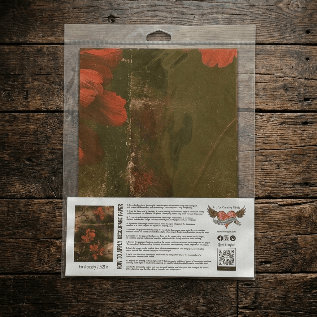 Floral Society | 18 lb Decoupage Tissue Paper | 29x21 in