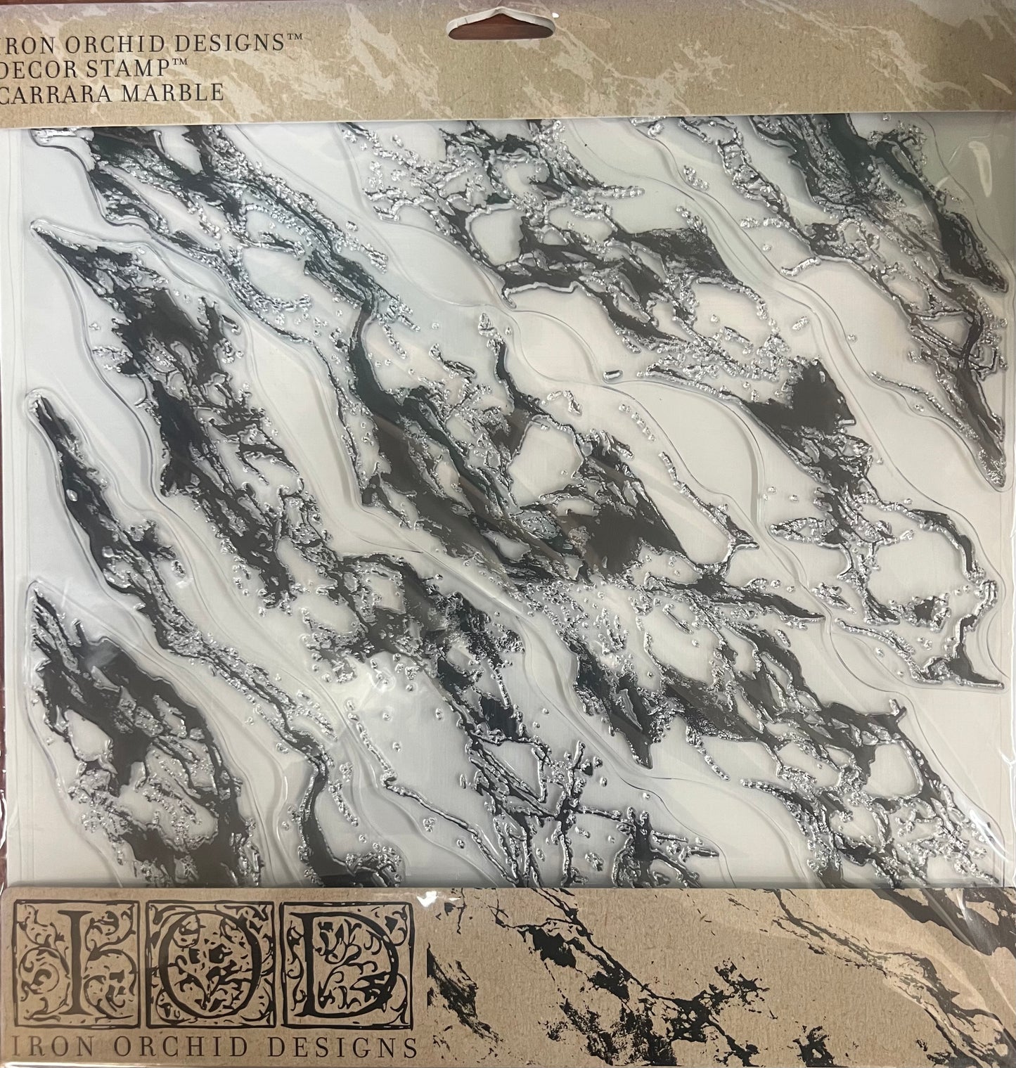 Carrara Marble Decor IOD Stamp 12 x 12 (Clearance)