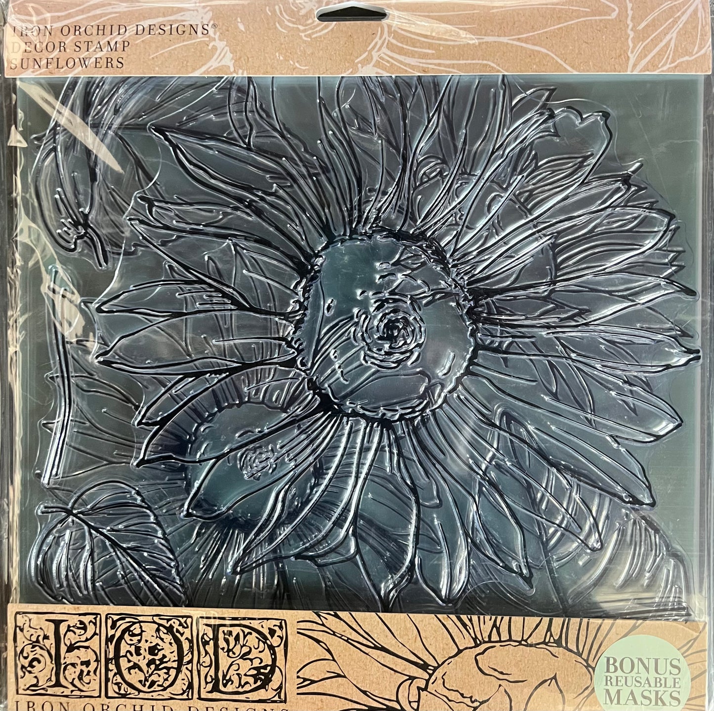 Sunflowers Decor IOD Stamp