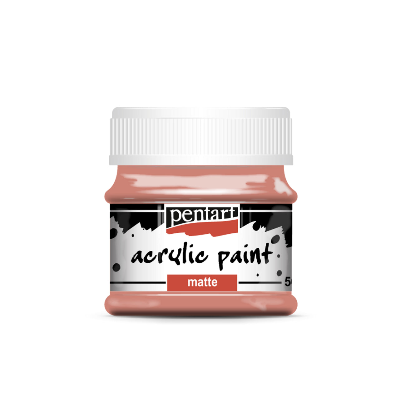 Pentart acrylic paint, matte coral 50 ml