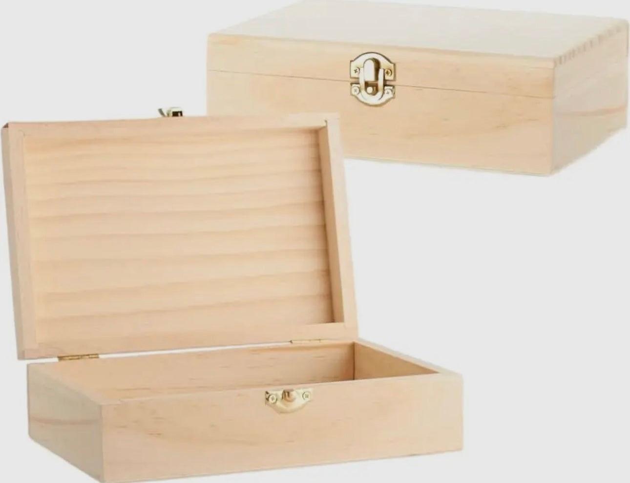 Unfinished Hinged Wood Cigar Box