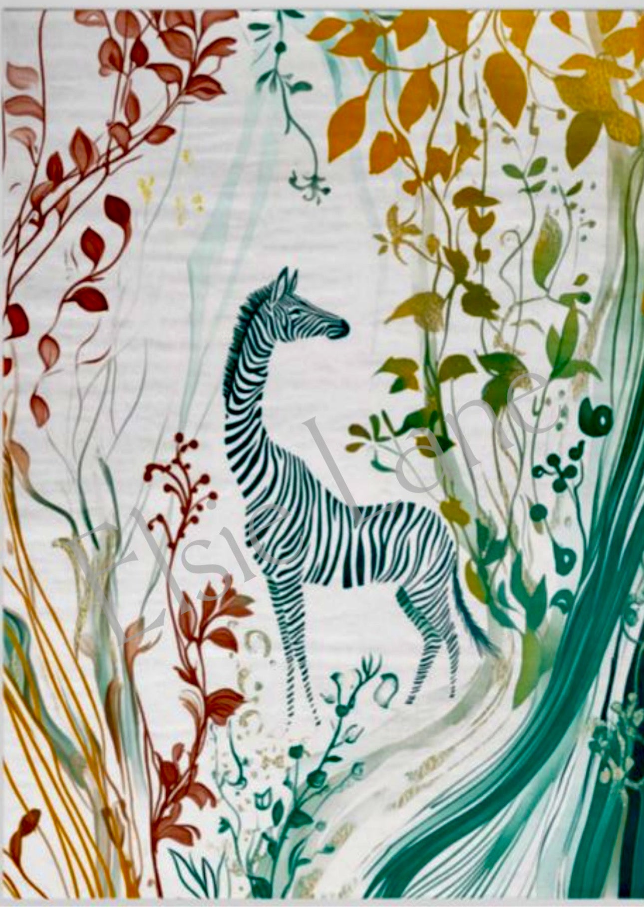 Wild WhimZebra - Elsie Lane Decoupage Paper