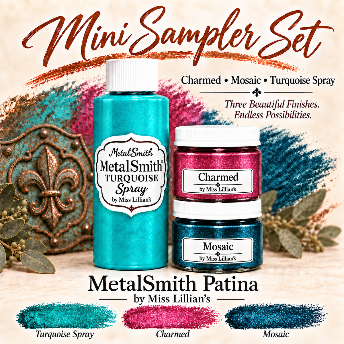 MetalSmith Mini Sampler Sets - Charmed, Mosaic, Turquoise Spray