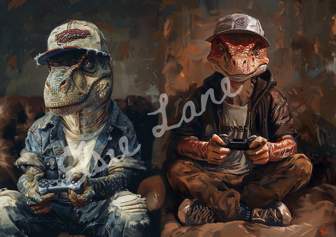 Long Live Boyhood, Dinosaurs playing video games