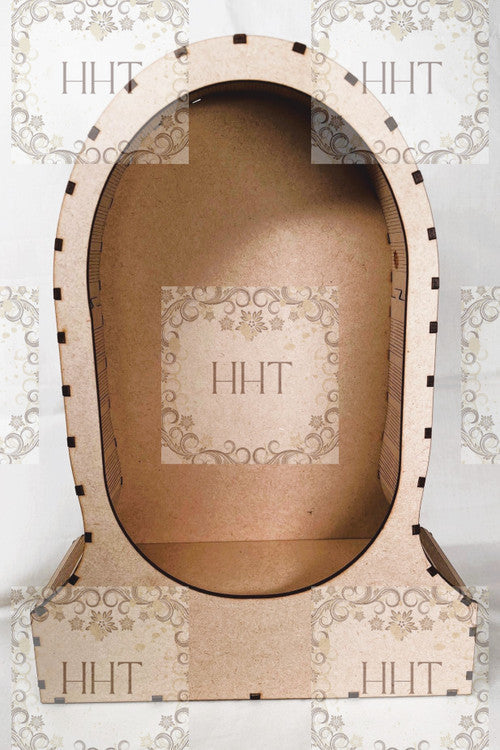 HHT MDF Buildable Oval Shadowbox with Platform Base