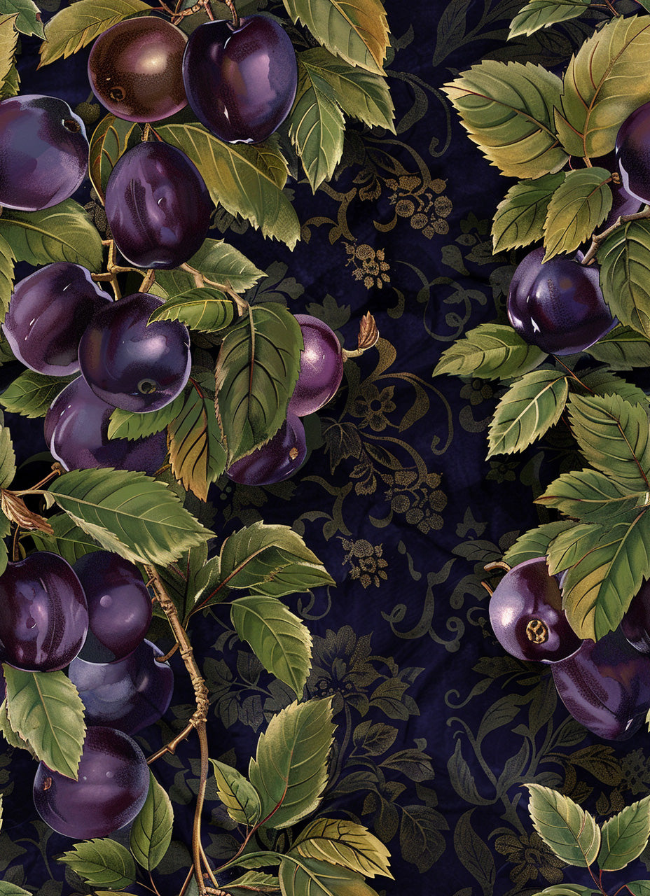 Plum Season Continuous Design - Elsie Lane Decoupage Paper (Summer 2026 Release)
