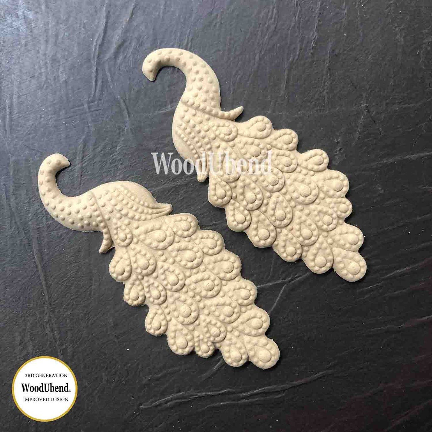 Set of Peacocks WUB2120 11.5_4.5cm - WooduBend