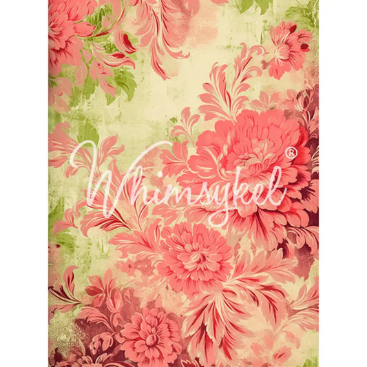 Lime Kissed Flowers - Whimsykel Paper image 0