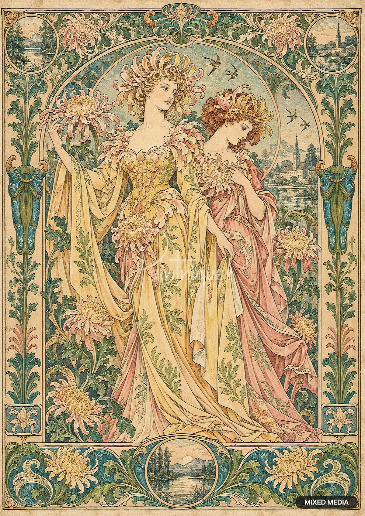 Chrysanthe Decoupage Paper - Paintniques