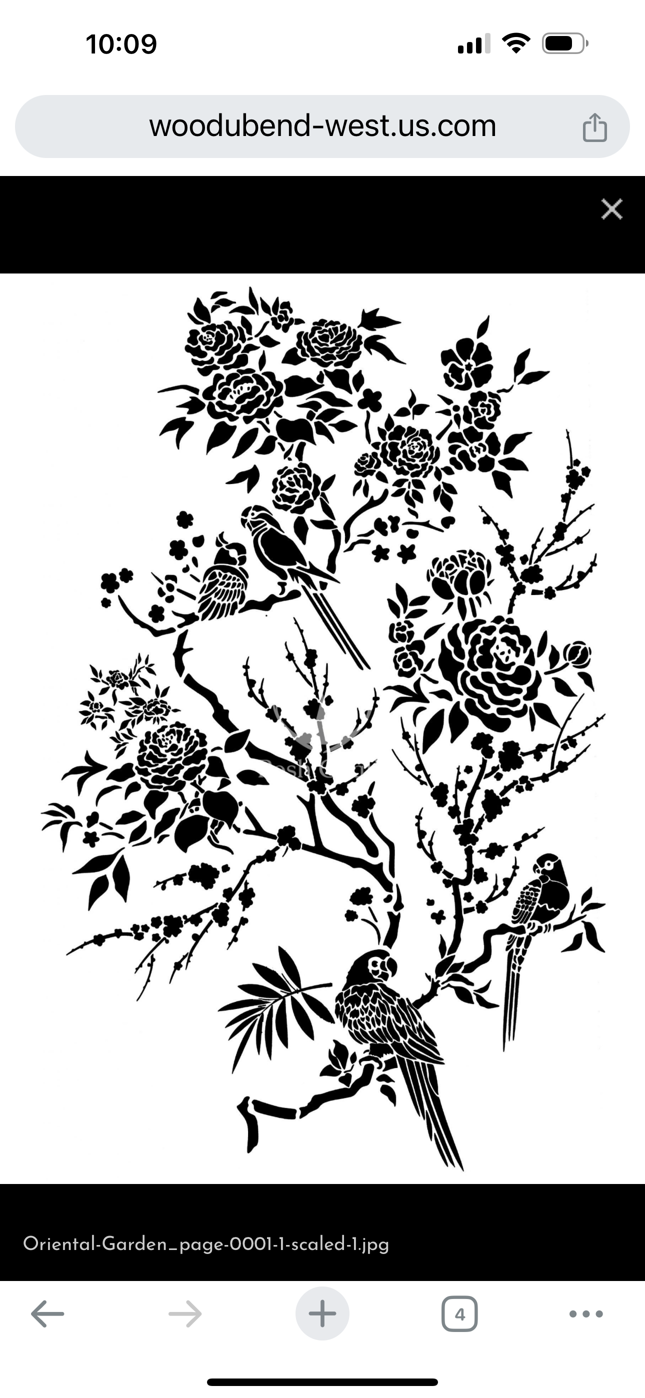 Oriental Garden - Posh Chalk Stencil image 0