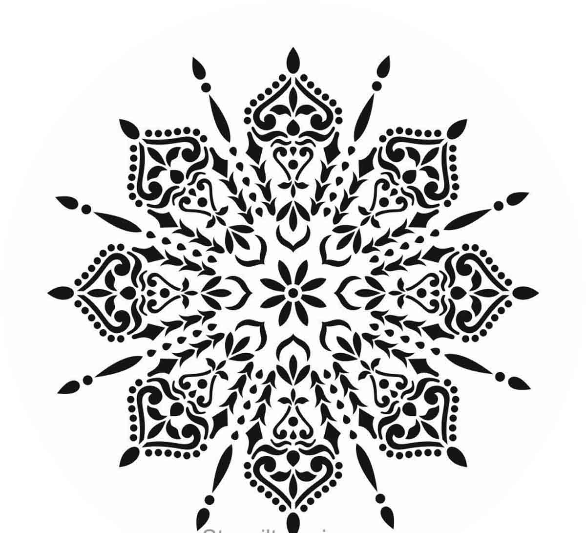 Spider Mandala - Posh Chalk Stencil image 0
