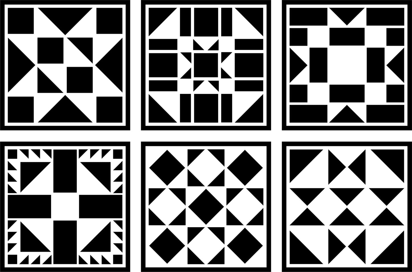 Barn Quilt Mini Set - JRV Stencil image 0