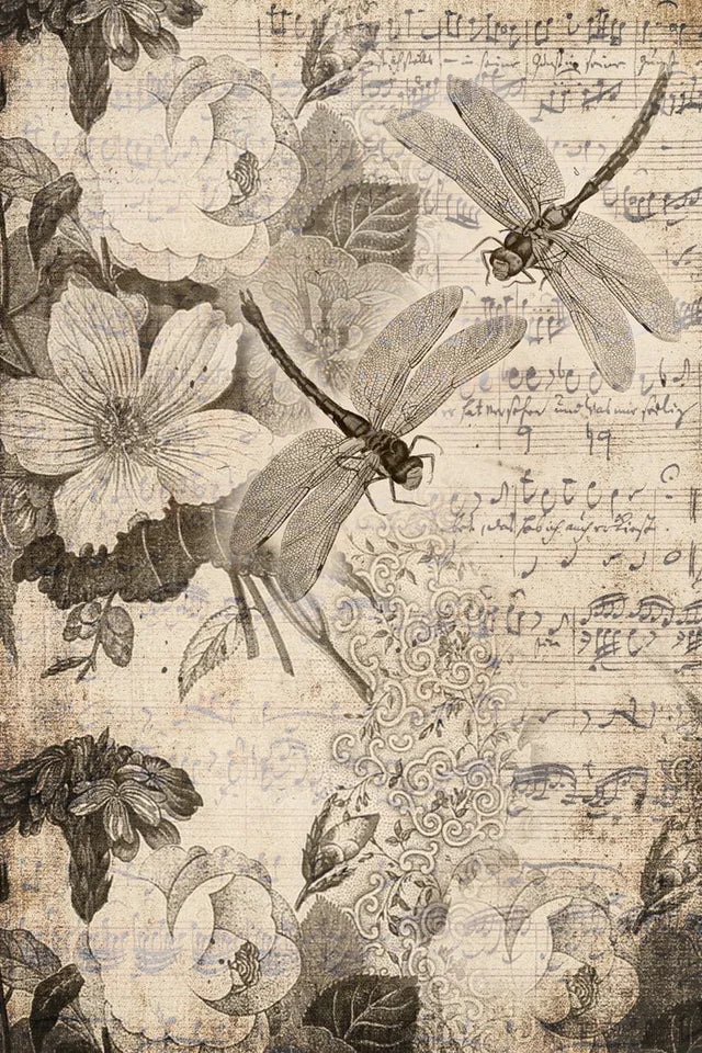 Musical Dragonflies - Roycycled Decoupage image 0