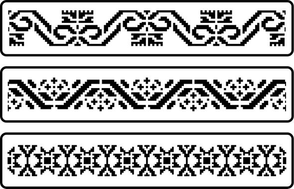 Mexican Embroidery Border - JRV Stencil image 0