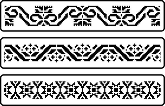 Mexican Embroidery Border - JRV Stencil image 0