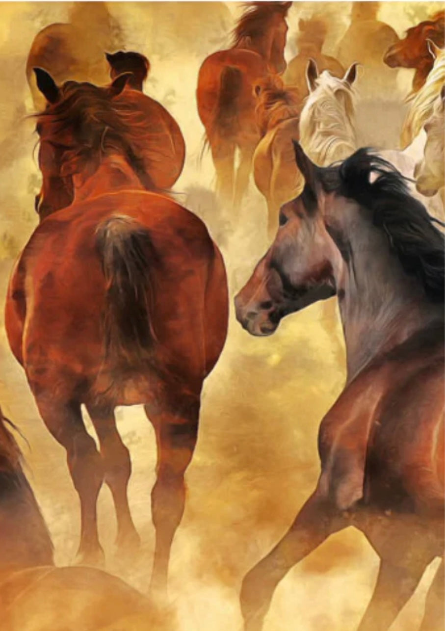Herd of Horses Decoupage (Mint By Michelle) image 0