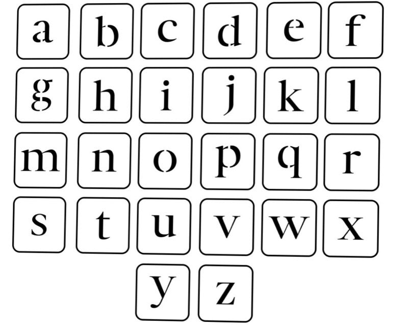 Lower Case Letter - JRV Stencil image 0