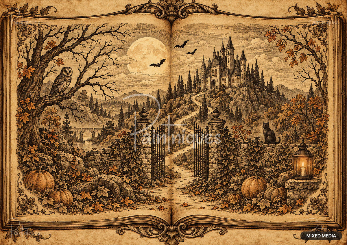 Haunted Pages 2 (Landscape) Decoupage Paper - Paintniques