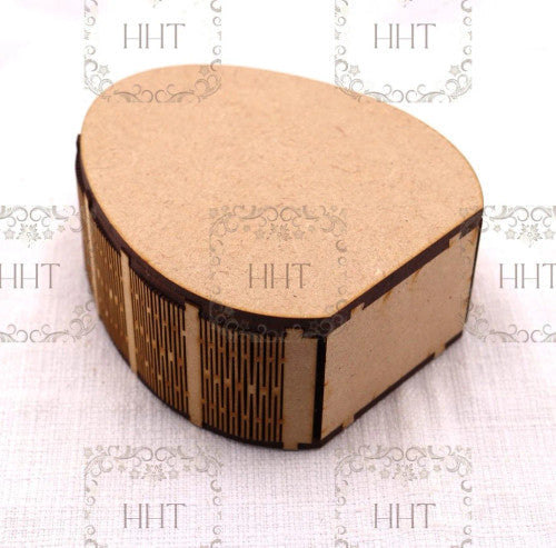Laser Cut, MDF, Easter Egg, Treat Box, Lid, Buildable, Craft, Base, Blank, Canvas, Decoupage, Mixed Media, Paintable, 6 pc