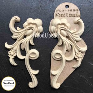 Set of Decorative Floral Scrolls WUB1388-9 16x8cm - WooduBend