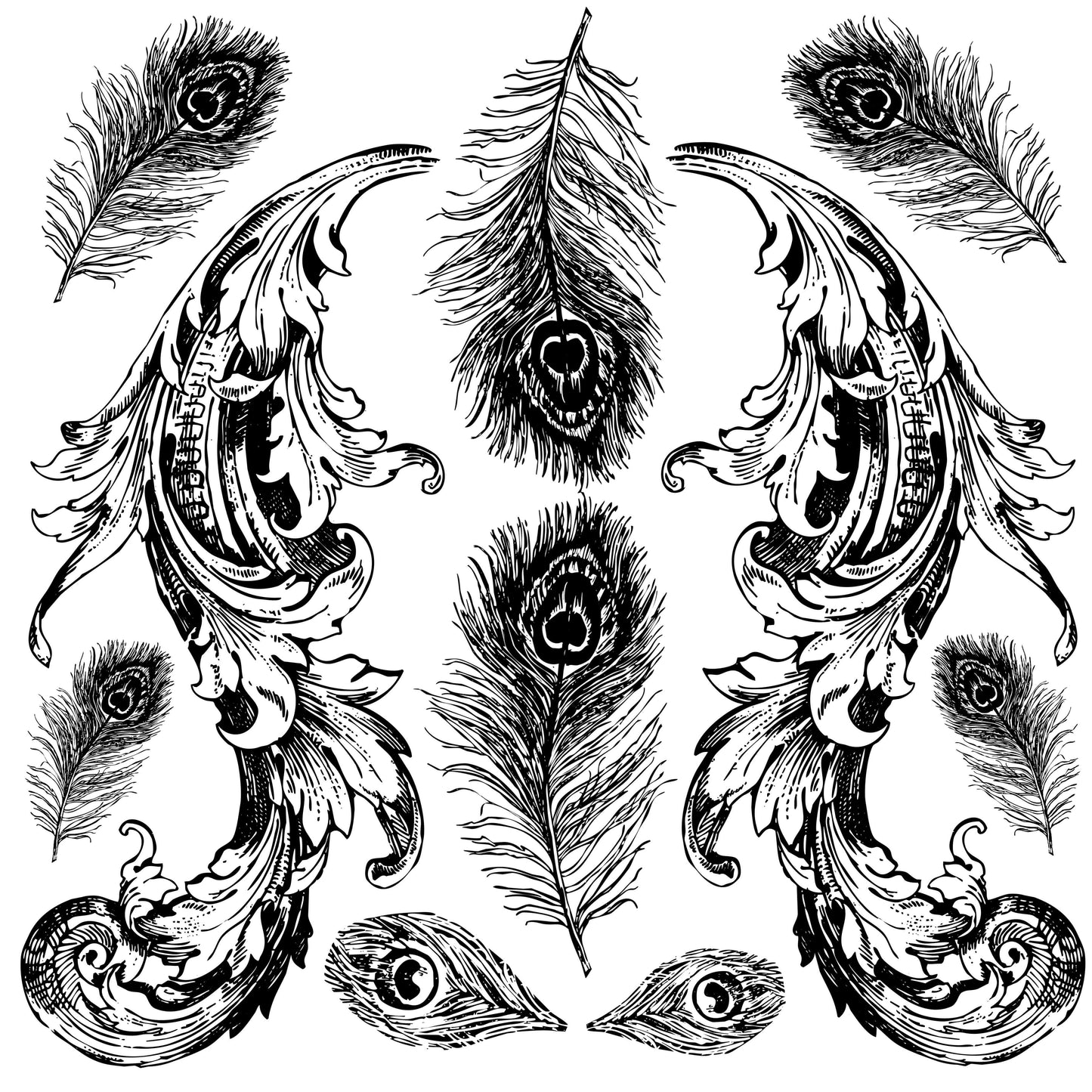 Pavo Decor Stamp (2 stamps)
