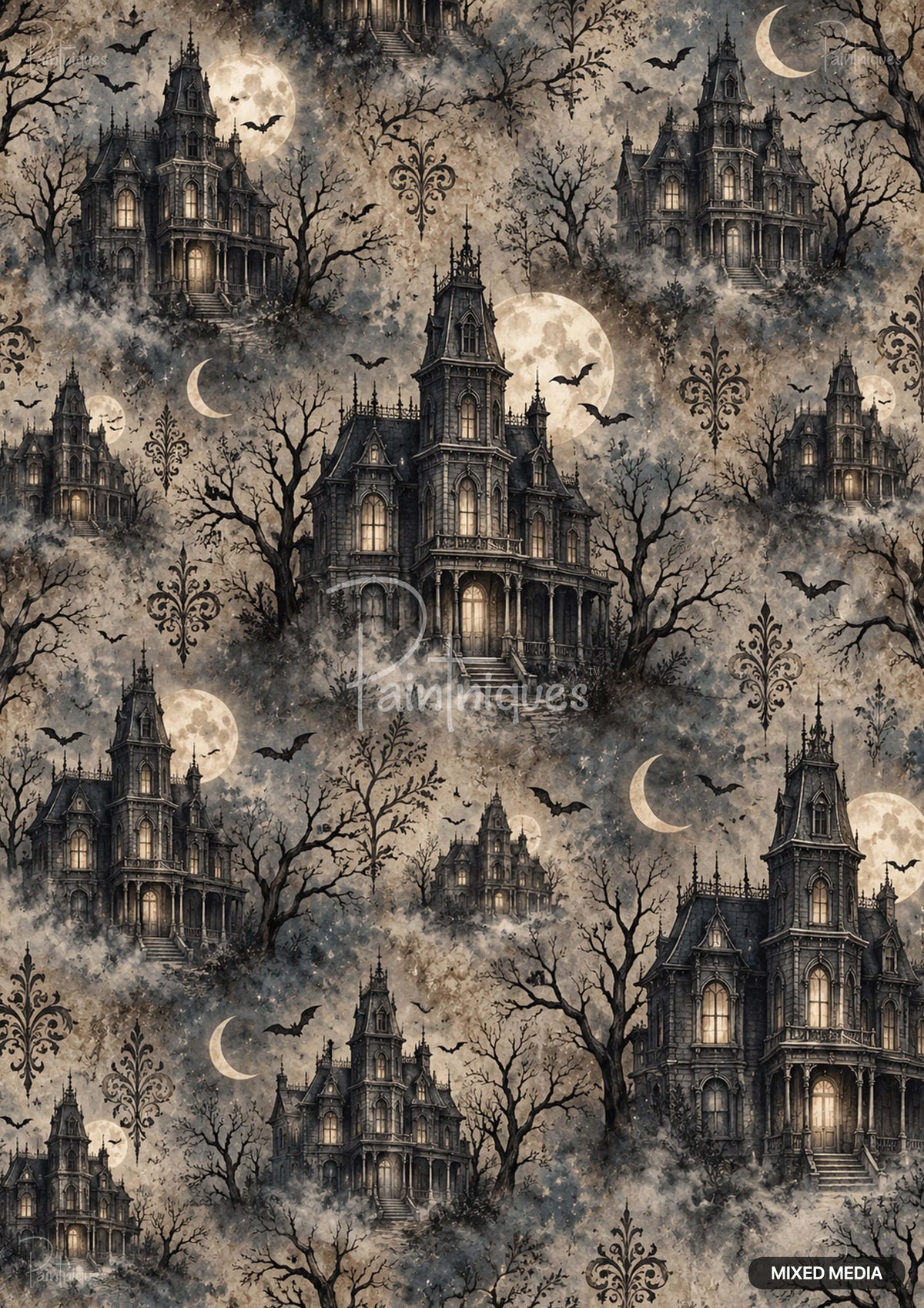Phantom House Decoupage Paper - Paintniques