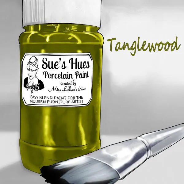 Sue's Hues Porcelain Paint: Tanglewood (chartreuse, yellow-green) | Chalk & Clay Paint |