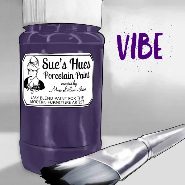 Sue's Hues Porcelain Paint: VIBE (dark purple) | Chalk & Clay Paint |
