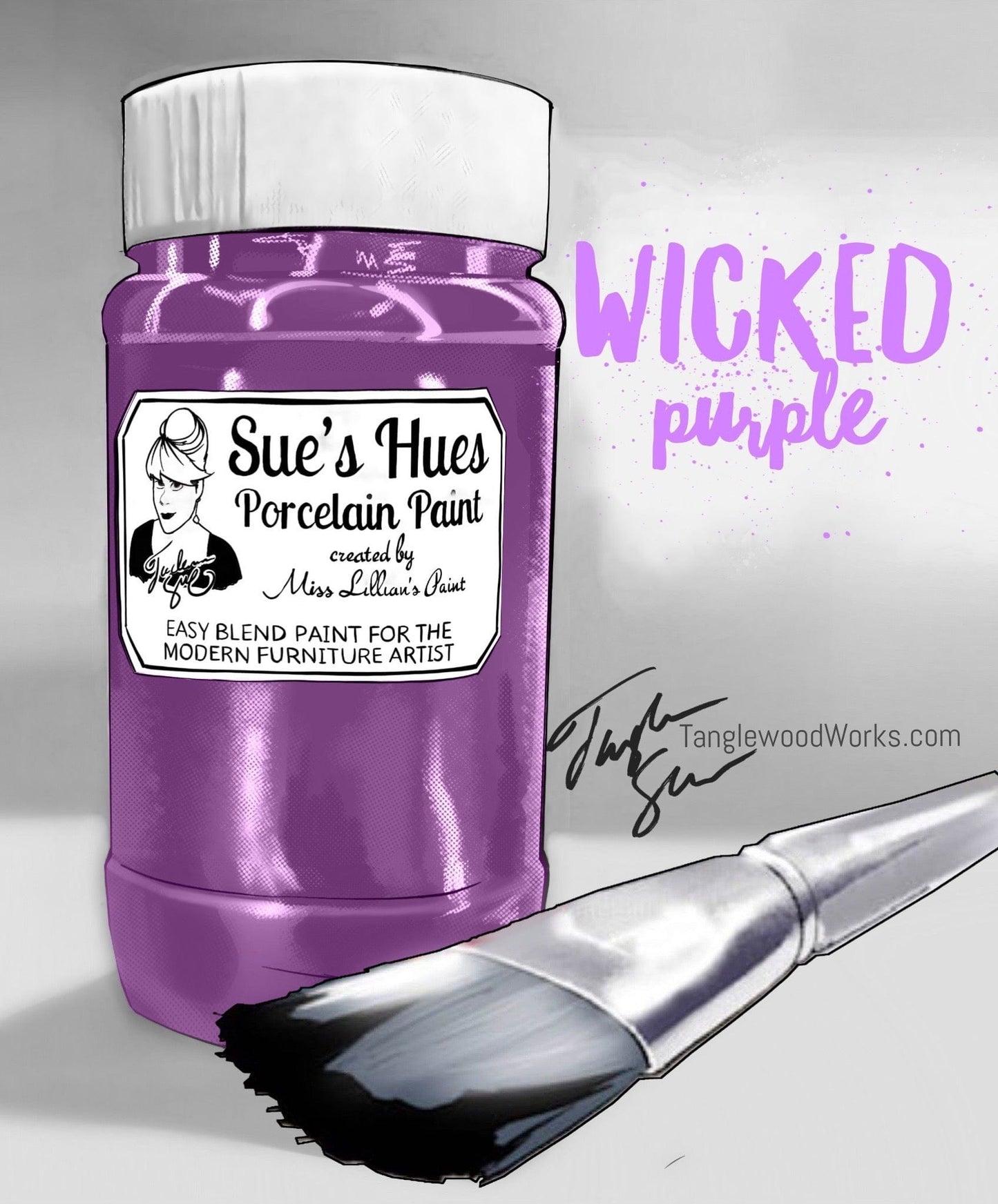 Tanglewood Works Craft Paint, Ink & Glaze Sue's Hues Porcelain Paint: Winter Collection